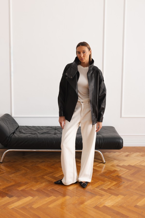 Nika Kurtka Skórzana Czarna