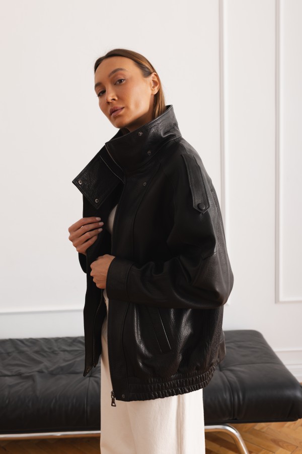 Nika Kurtka Skórzana Czarna