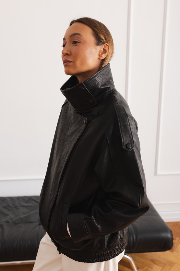 Nika Kurtka Skórzana Czarna