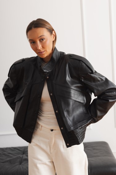 Vera Black Leather Jacket