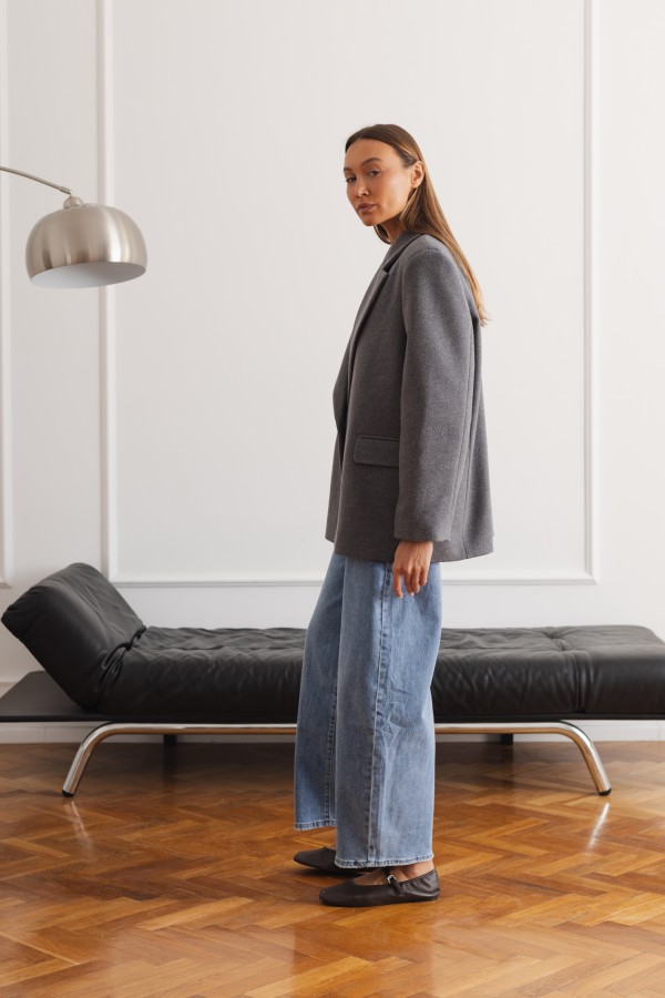Mara Marynarka Wełniana Oversize Gray