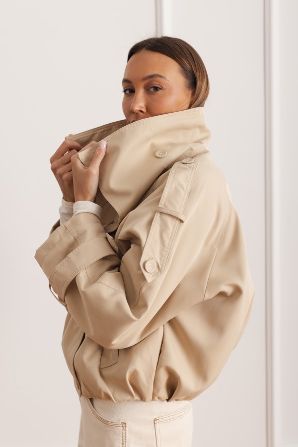 Nela Beige Short Jacket