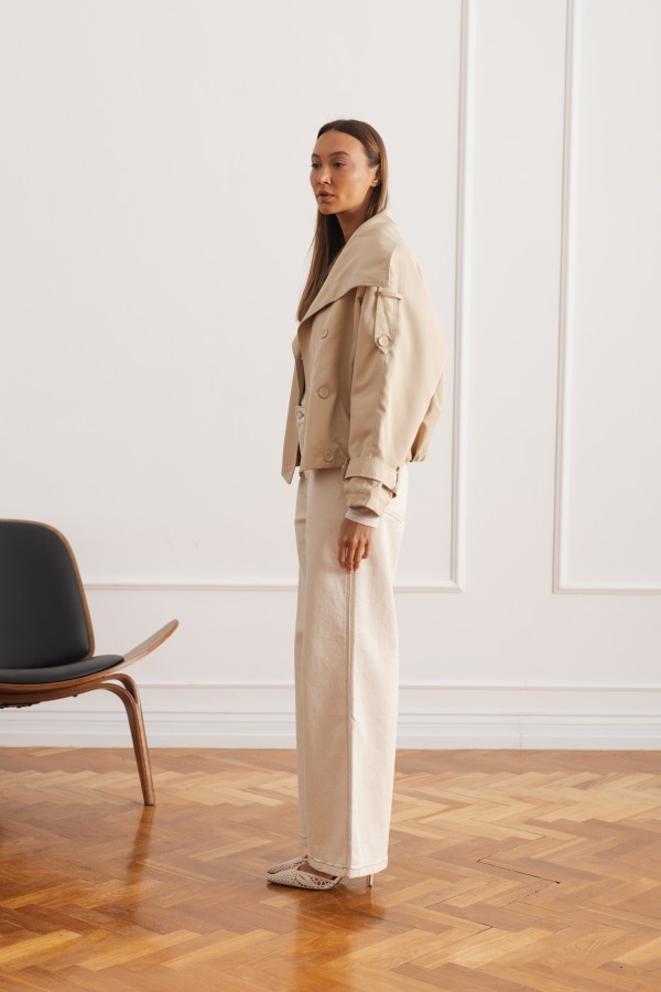 Nela Beige Short Jacket