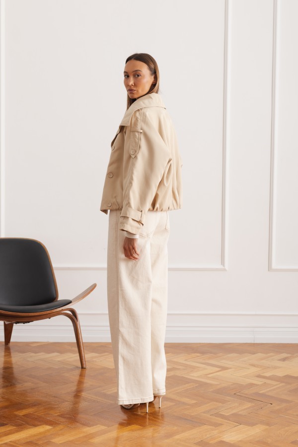 Nela Beige Short Jacket