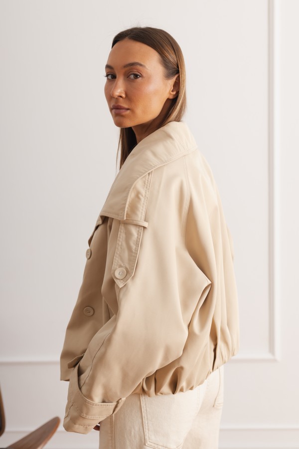 Nela Beige Short Jacket