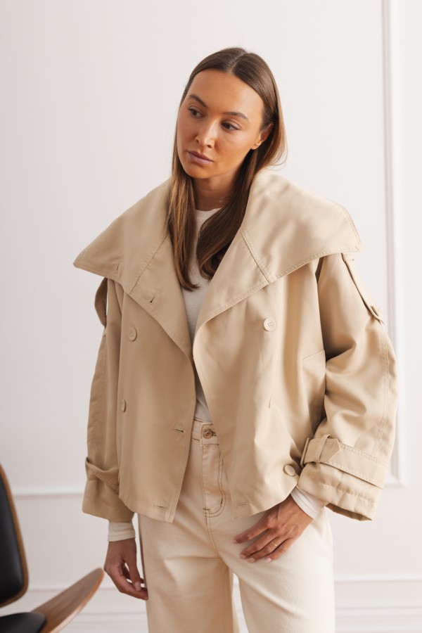 Nela Beige Short Jacket