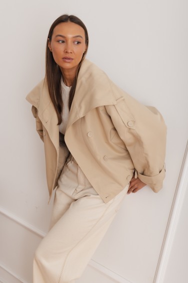 Nela Beige Short Jacket