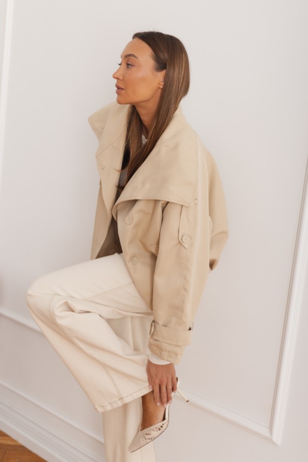 Nela Beige Short Jacket