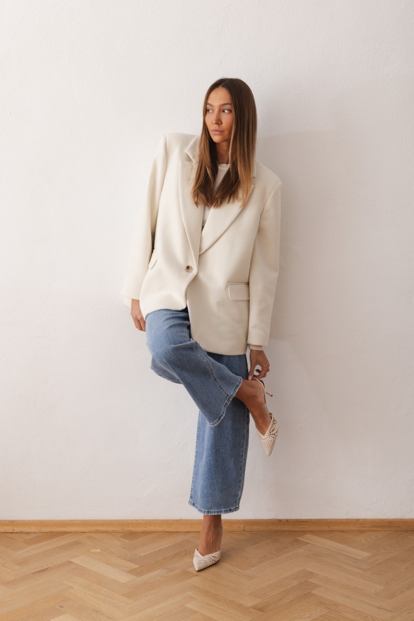 Mara Marynarka Oversize Ecru