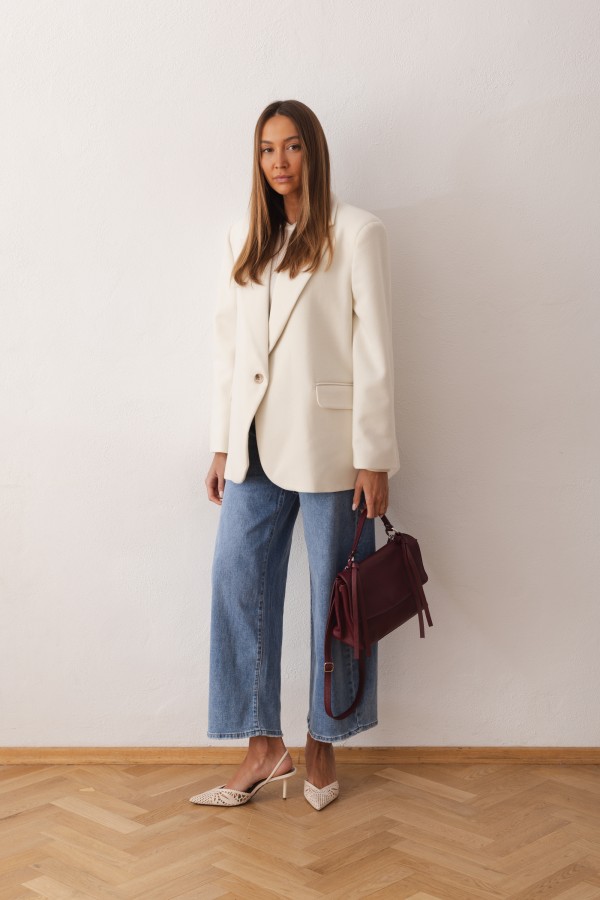 Mara Marynarka Oversize Ecru