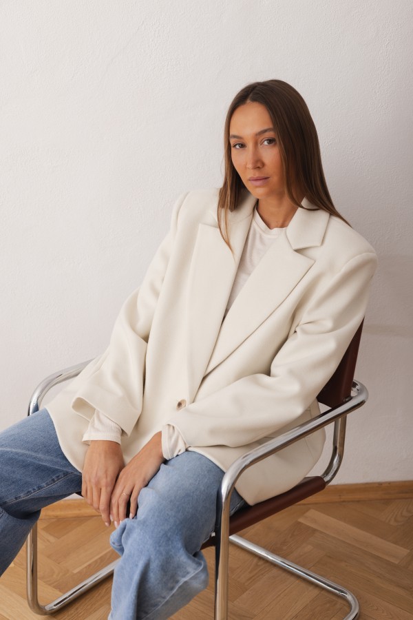 Mara Marynarka Oversize Ecru