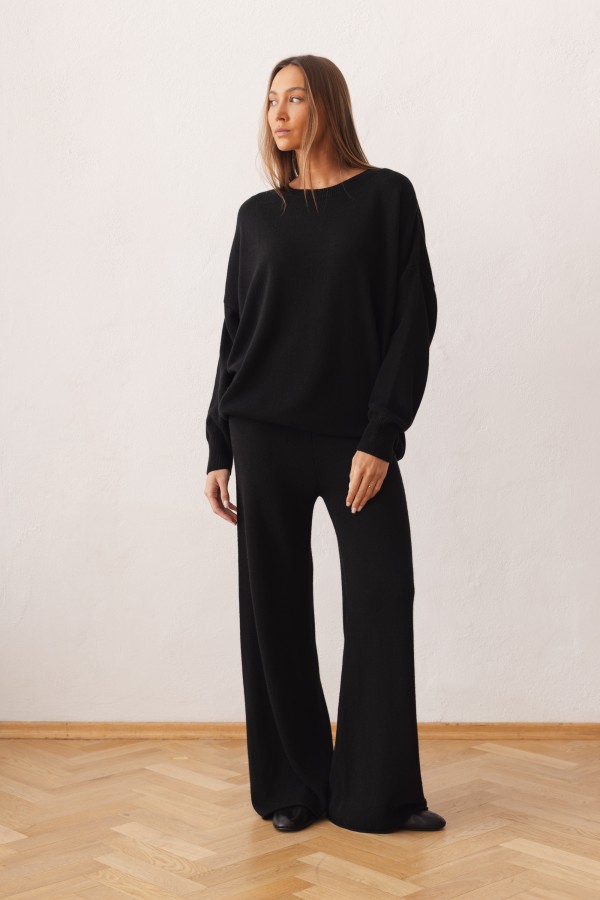 Elliot Sweter Z Kaszmirem Czarny