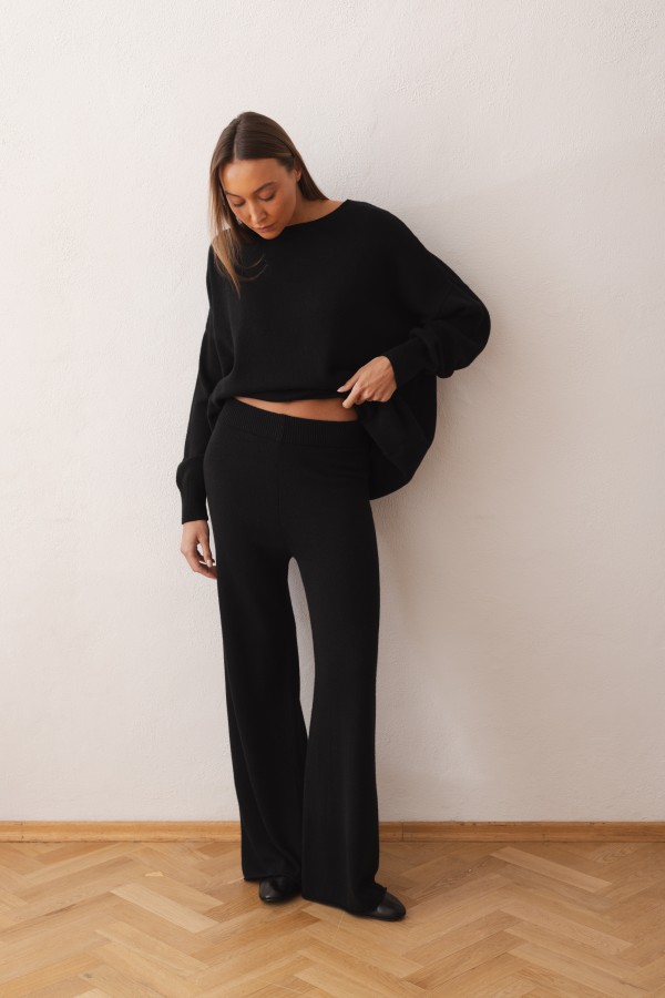 Elliot Sweter Z Kaszmirem Czarny