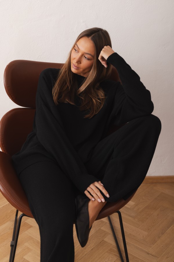 Elliot Sweter Z Kaszmirem Czarny