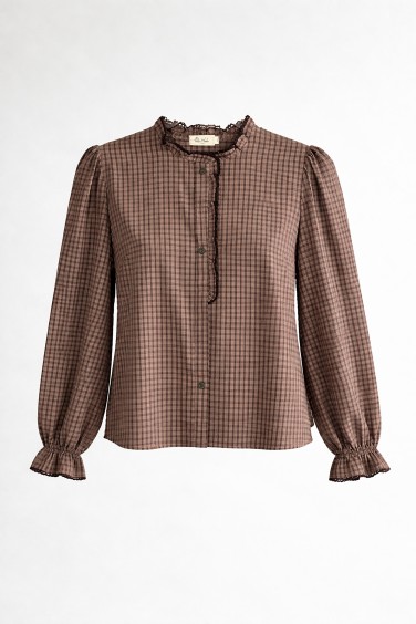 Rosalia Checked Shirt Brown