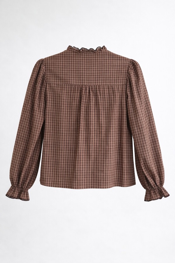 Rosalia Checked Shirt Brown