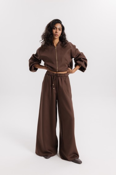 Roxane Wide Leg Pants Brown