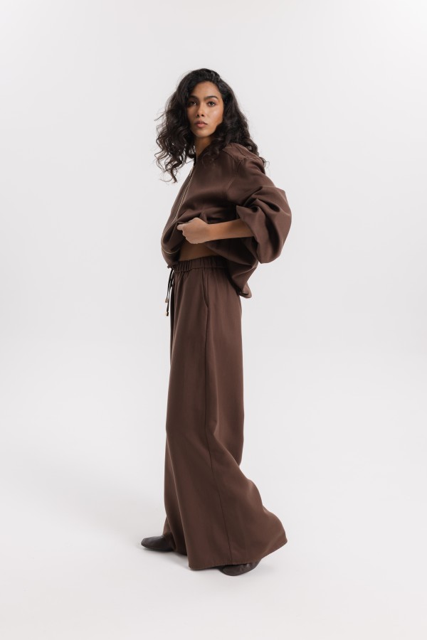 Roxane Wide Leg Pants Brown