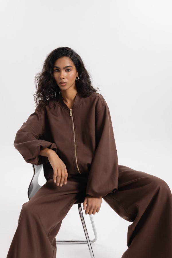 Roxane Wide Leg Pants Brown