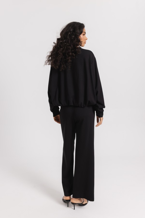 Pollie Trousers with Tie Black