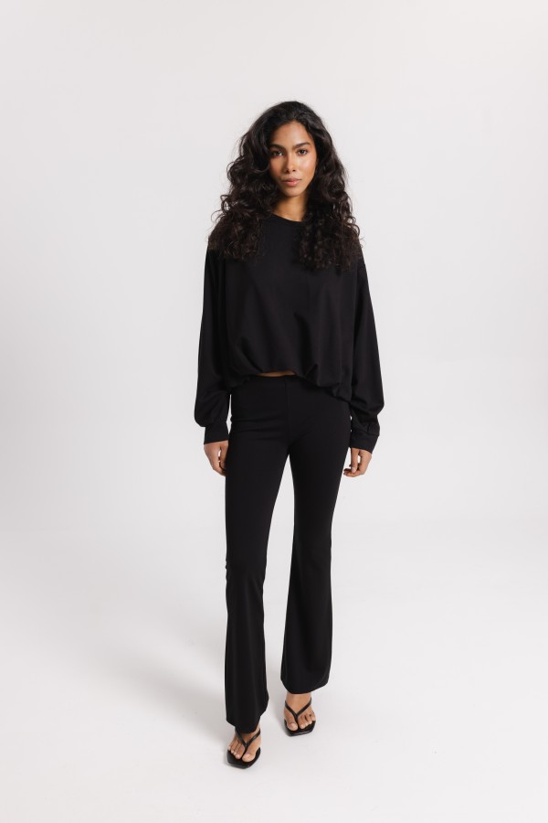 Pollie Black Flare Pants