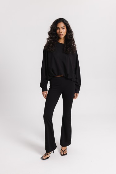 Pollie Black Flare Pants