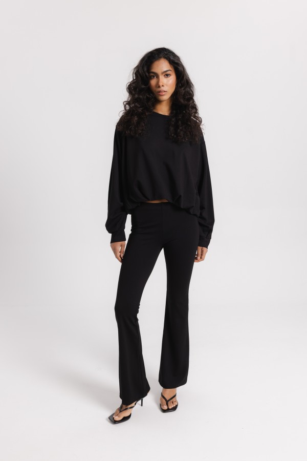 Pollie Black Flare Pants