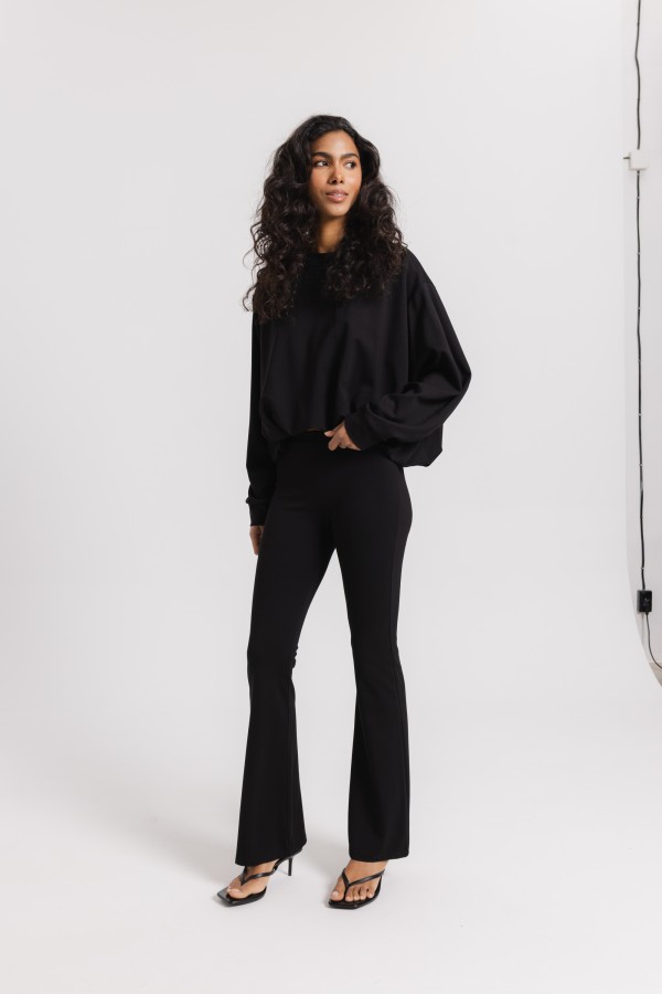 Pollie Black Flare Pants