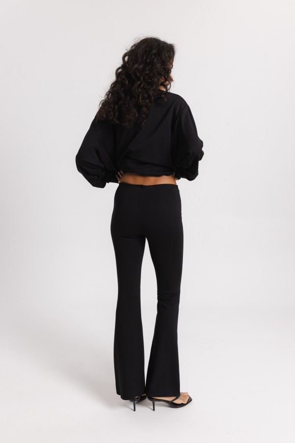 Pollie Black Flare Pants
