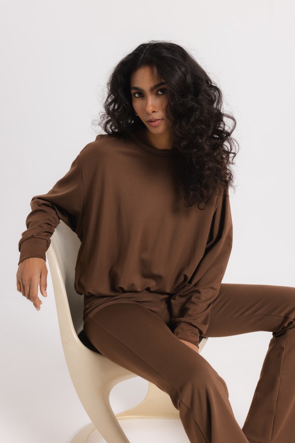 Pollie Flared Trousers Brown