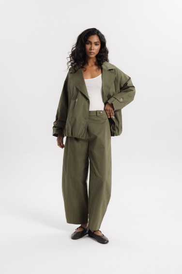 Shayla Barrel Khaki Pants