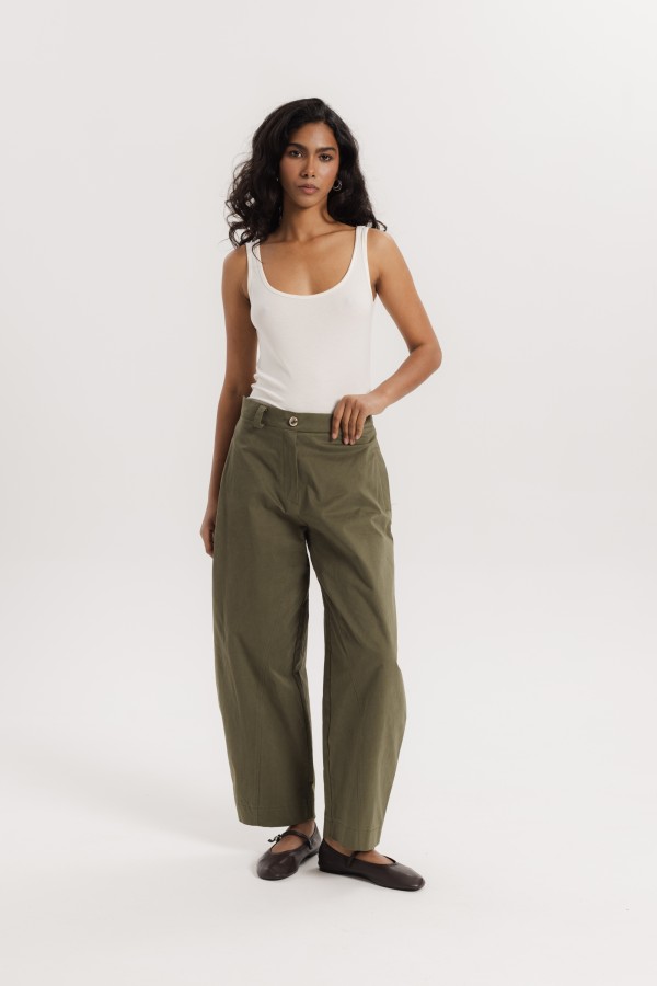 Shayla Barrel Khaki Pants