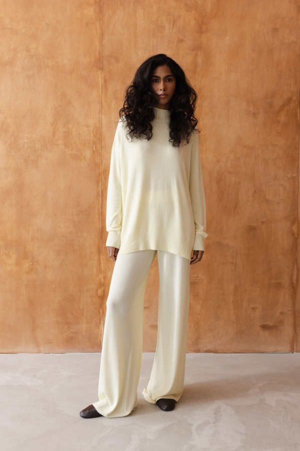 Ricardo Banana Stand-Up Collar Sweater