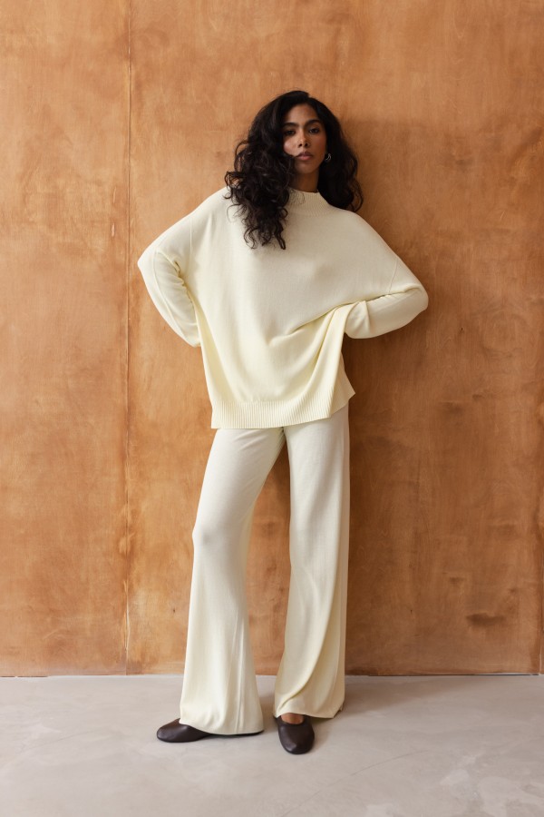 Ricardo Banana Stand-Up Collar Sweater