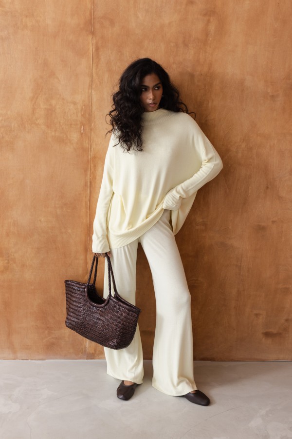 Ricardo Banana Stand-Up Collar Sweater