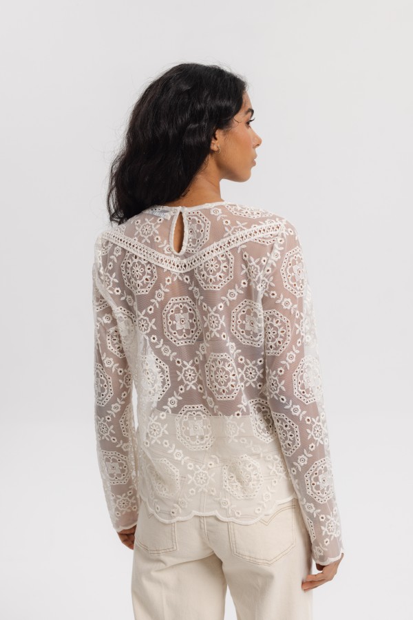 Melodie Bluzka Haft Cream