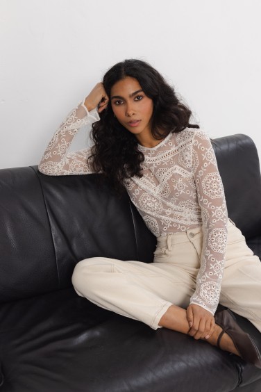 Melodie Cream Embroidery...