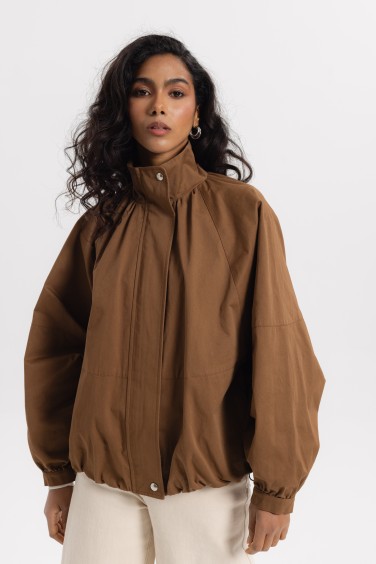 Laura Camel Collar Jacket