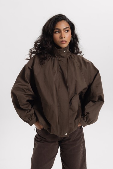 Laura Brown Collar Jacket