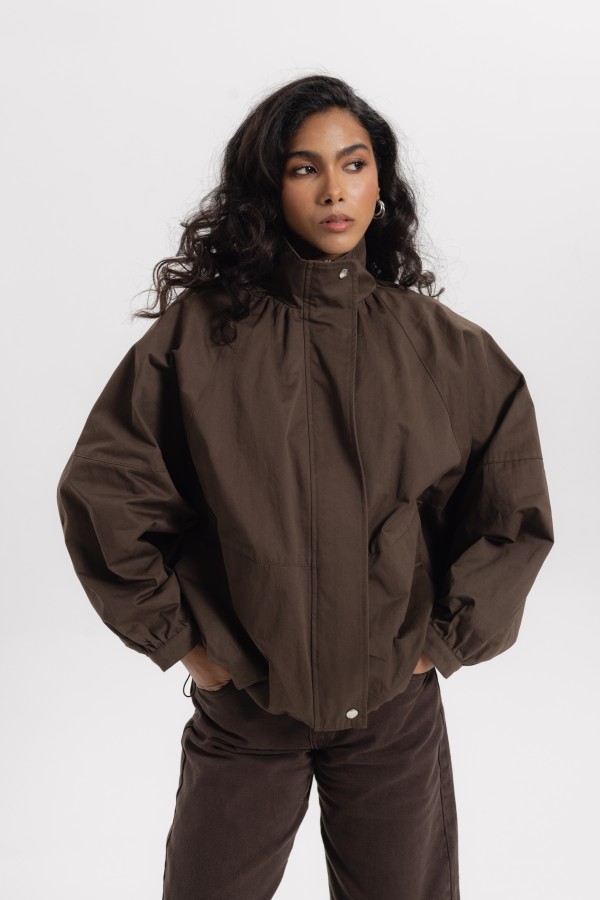 Laura Brown Collar Jacket