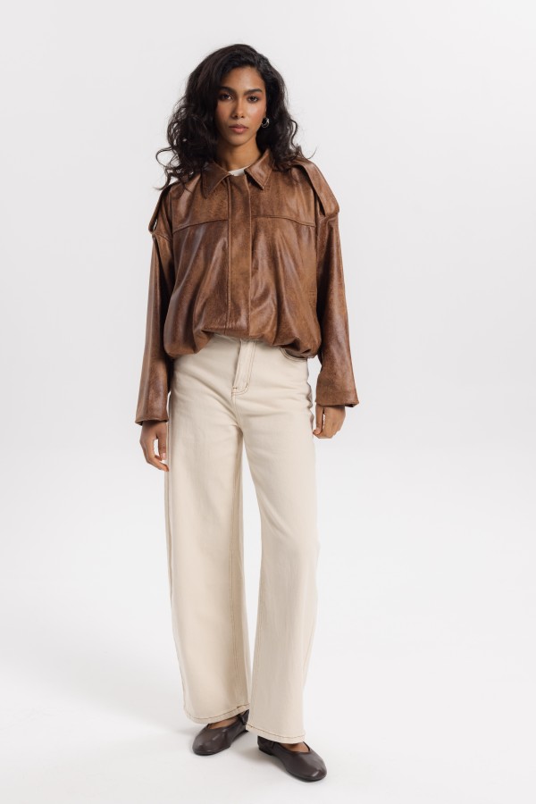 Vittoria Short Cut Jacket Brown