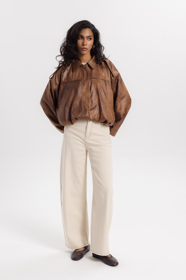 Vittoria Short Cut Jacket Brown