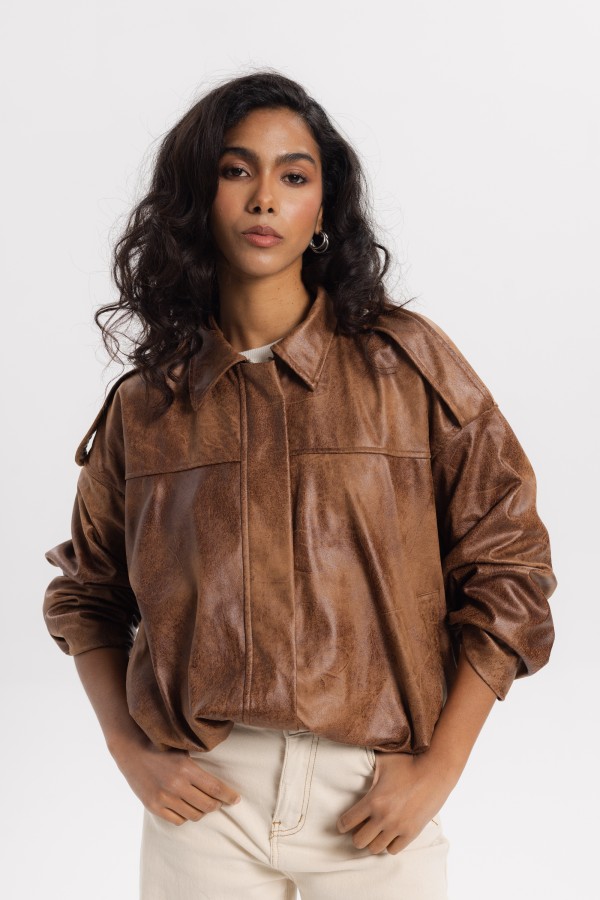 Vittoria Short Cut Jacket Brown