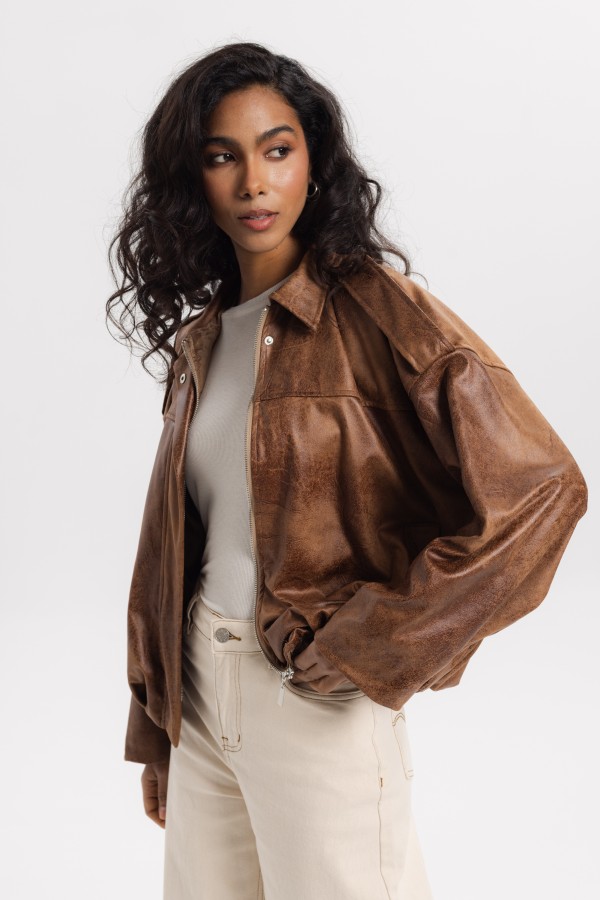 Vittoria Short Cut Jacket Brown