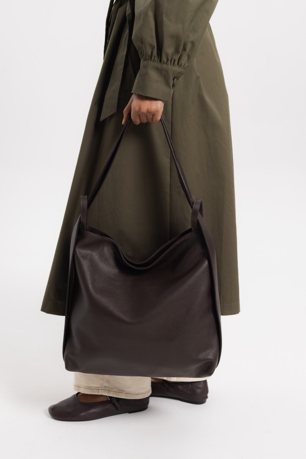 Everyday Tote Leather Bag Brown