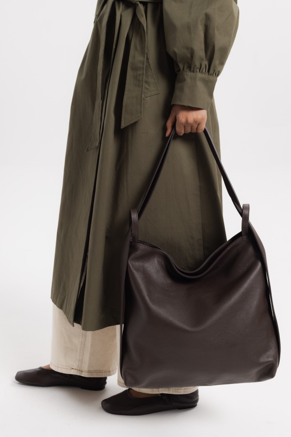 Everyday Tote Leather Bag Brown