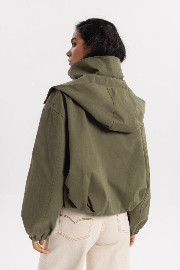 LD5133 Kurtka W Stylu Militarnym Khaki