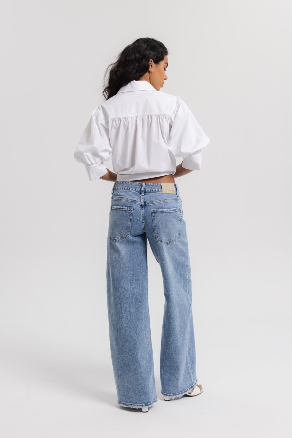 3910 Wide Leg Blue Jeans