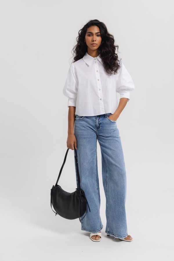 Torebka Półokrągła Skórzana Halfmoon Czarna