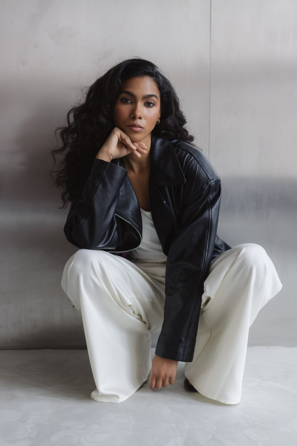 Patrice Kurtka Skórzana Z Wiązaniem Czarna